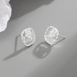 Square Cross Flower Stud Earrings Pearl Bowknot Retro Jewelry Girls
