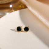 Square Cross Flower Stud Earrings Pearl Bowknot Retro Jewelry Girls