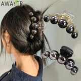 Women Pearl Big Hair Claws Hair Clip Crab Hairpins Styling Hair Accessories