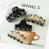 Women Pearl Big Hair Claws Hair Clip Crab Hairpins Styling Hair Accessories