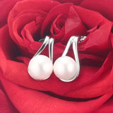100% Natural Freshwater Pearl Stud Earrings 925 Sterling Silver Jewelry