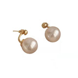 Vintage Pearl Silver Needle Earrings For Women E081