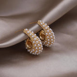 Korea 14K Plated Drop Pearl Earrings for Women