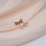 G23 Titanium Pearl Stud Earrings for Women