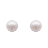 French Cotton Large Pearl Stud Earrings Vintage Hepburn High-Grade Paty Accessor