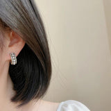 Retro Hoop Earrings Vintage Pearl Stud Earrings Party Jewelry