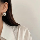 Pearl Metal Braided Earrings Women's Party Accessories