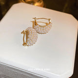 Classic Pearl Stud Earrings for Women U-shaped Ear Buckle Jewelry