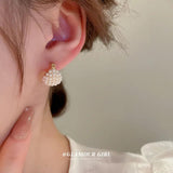 Classic Pearl Stud Earrings for Women U-shaped Ear Buckle Jewelry