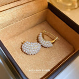 Classic Pearl Stud Earrings for Women U-shaped Ear Buckle Jewelry