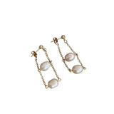 Baroque Freshwater Pearls Pendant Earrings European American Style