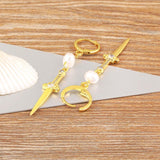 Nidin Pearl Moon Sweet Charms Drop Earrings for Women Wedding Party