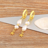 Nidin Arrival 10 Styles Natural Freshwater Pearl Drop Earrings