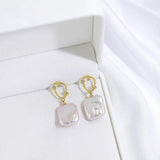 Baroque Freshwater Pearl Stud Earrings for Women Elegant Jewelry Gift