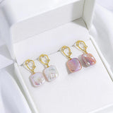 Baroque Freshwater Pearl Stud Earrings for Women Elegant Jewelry Gift