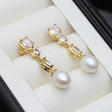 Freshwater Pearl Stud Earrings, Wedding Jewelry for Women