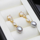 Freshwater Pearl Stud Earrings, Wedding Jewelry for Women