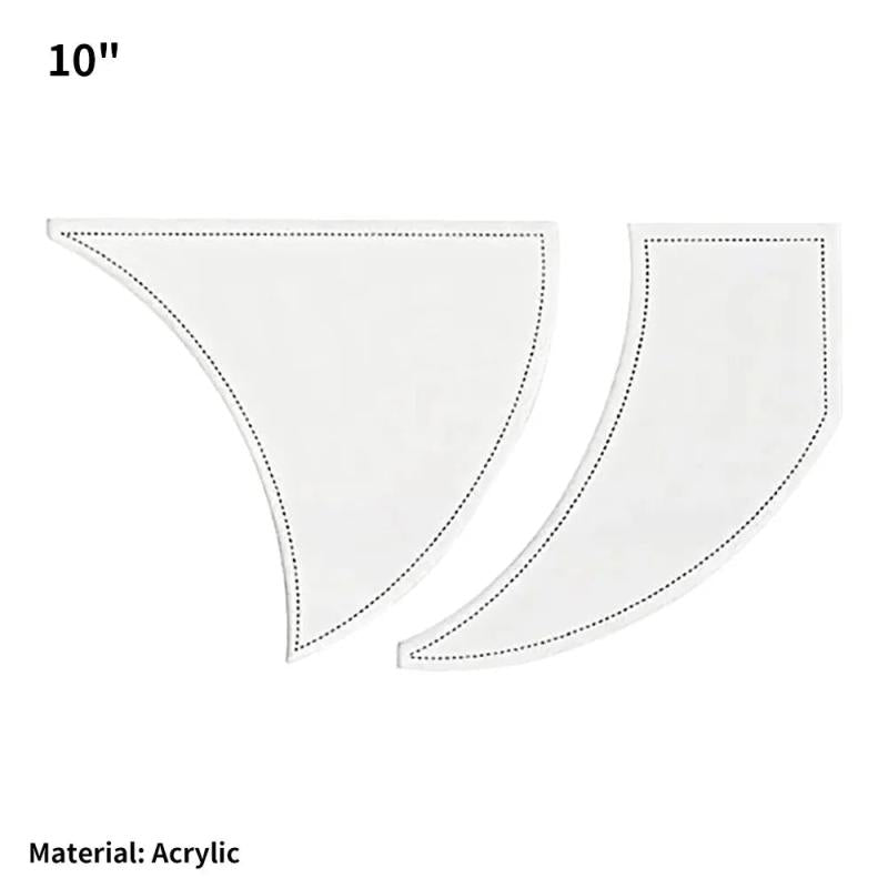 2Pcs Acrylic Twisted Pinwheel Quilting Template for DIY Patchwork