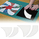 2Pcs Acrylic Twisted Pinwheel Quilting Template for DIY Patchwork