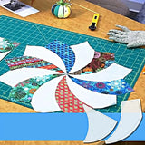 2Pcs Acrylic Twisted Pinwheel Quilting Template for DIY Patchwork