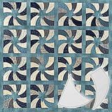2Pcs Acrylic Twisted Pinwheel Quilting Template for DIY Patchwork