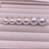 Kshmir 12/14/16MM Pearl Earrings for Women Vintage Jewelry