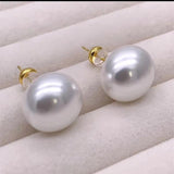 Kshmir 12/14/16MM Pearl Earrings for Women Vintage Jewelry