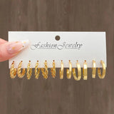 Vintage Geometric Twisted Hoop Earrings for Women