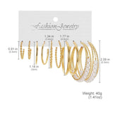 Vintage Geometric Twisted Hoop Earrings for Women