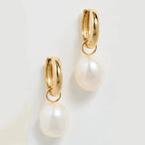 Freshwater Pearl Hoop Earrings for Women