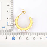 Nidin Light Semicircle Pearl Earrings For Women Ear Jewelry