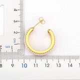 Korea Top Pearl Earrings Plated Geometric Circle Vintage Summer Ear Jewelry