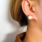Pearl Stud Earrings 925 Silver Needle for Women