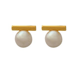 Pearl Stud Earrings 925 Silver Needle for Women