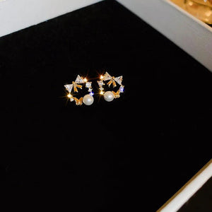 Elegant Pearl Circle Earrings for Women