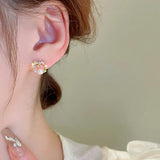 Elegant Pearl Circle Earrings for Women