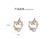 Elegant Pearl Circle Earrings for Women