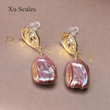 Baroque Pearl Earrings Retro Queen 14K Filled Jewelry
