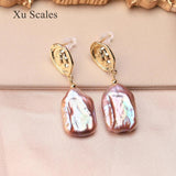 Baroque Pearl Earrings Retro Queen 14K Filled Jewelry