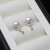 Freshwater Small Pearl Earrings 925 Silver Girls Gift