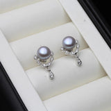 Freshwater Small Pearl Earrings 925 Silver Girls Gift