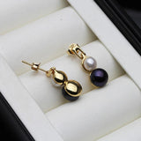 Real Natural Double Pearl Earrings For Woman
