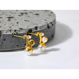 Golden Sweet Jewelry Gift Stainless Steel Stud Earrings for Women