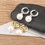 Gold/Silver Pearls Pendant Earrings For Women Fine Accessories Hoop Bohemia Ear