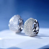 Zirconia Hoop Earrings Silver Accessories Wedding Gorgeous Jewelry