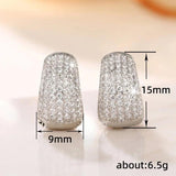Zirconia Hoop Earrings Silver Accessories Wedding Gorgeous Jewelry