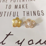 14K Plated Natural Pearl Earrings S925 Silver Ear Needle Stud Earrings