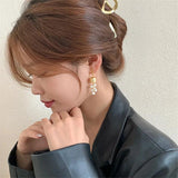 Gold-plated Tassel Long Ladies Earrings Small Bell Pearl Pendant