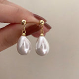 French retro water drop pearl studs, Antadian version earrings