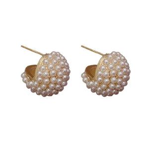 Fashionable Pearl Ring Earrings High-End Temperament Earrings